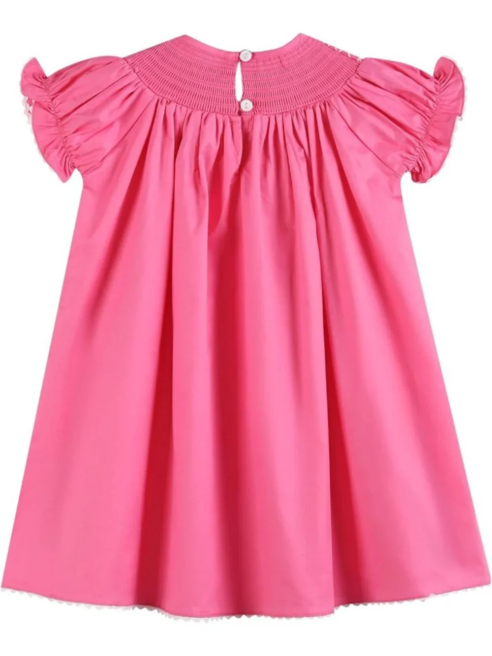 Adorable Pink Gingham Smocked Bishop Dress for Baby Girls - Perfect for Spring!